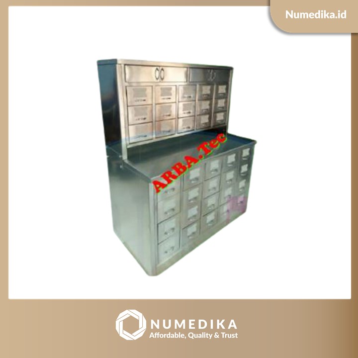 Cabinet Medis MIRAII 75 Laci Bahan Stainless Steel